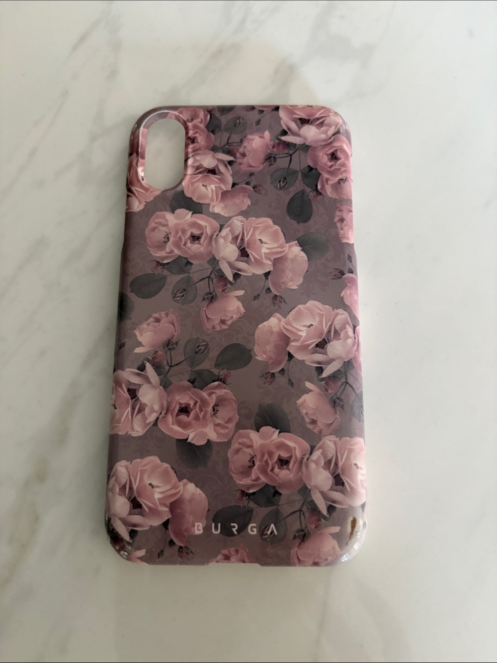 Burga Brand Pink Floral Phone Case - Pink Rose Design